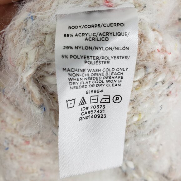 Lou & Grey Fuzzy Eyelash Knit Tunic Sweater XL Relaxed Fit Oversized Long Cream - Picture 11 of 11